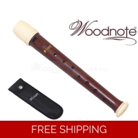 Woodnote 16.5 cm/6.5 inche Twin Color Wood Grain/Ivory Garklein Recorder Piccolo-Baroque